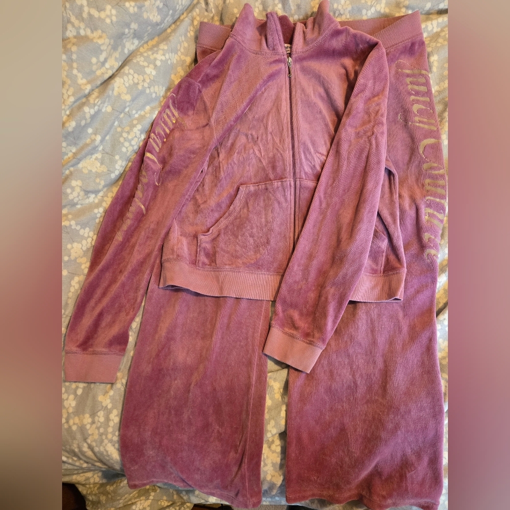 Vintage JUICY COUTURE velour Tracksuit Jacket XL & Pants L